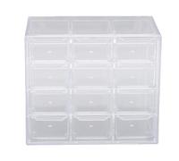 Yinhing Organisateur de Lentilles de Contact de Grande capacité, étui de Rangement à Tiroir en Plastique Transparent à 12 Grilles avec Trous de Montage Mural, pour Lentilles Jetab (12 grilles