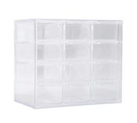 Yinhing Organisateur de Lentilles de Contact Journalières Grande capacité, à Fixer au Mur ou à Utiliser sur Un Bureau. Étui de Rangement Transparent à Tiroirs, Idéal pour la Gesti (12 grilles