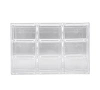 Yinhing Organisateur Quotidien de Lentilles de Contact à 9 Grilles, Boîte de Rangement Transparente de Grande capacité pour Lentilles de Contact Jetables, Boucles d'oreilles, épin (Transparente)