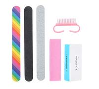 Yinhing Outil de Manucure Professionnel Limes à Ongles Tampons Kit de Pédicure 5 Pièces 6 Pièces Ensemble Accessoires D'art D'ongle Durables de Haute qualité pour Utilisation en Salon (Ensemble de 6