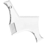 Yinhing Outil de Mise en Forme de Barbe avec Plusieurs Bords pour un Coiffage sans Effort avec n'importe Quelle Tondeuse ou Tondeuse électrique, Idéal pour les Amateurs de toilettage. (Transparent)