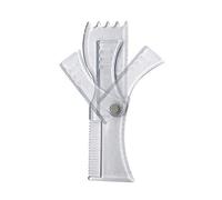 Yinhing Outil de Mise en Forme de la Barbe avec Peigne Pleine Grandeur, Modèle de Coupe pour Aligner les Cheveux du Visage, Accessoire de Coiffure pour Hommes, Pochoir pour Types de Barbe