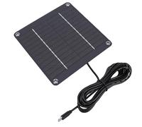 Yinhing Panneau Solaire Monocristallin 4W Type C pour Caméra de Lampe de | Interface solaire monocristalline de type C de 4 W pour caméras, alimentation extérieure comprenant 8 attaches de câble