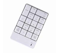 Yinhing pavé Numérique pavé Numérique Numbe USB 2,4 GHz 18 Touches pour Ordinateur Portable Blanc Compact pour Une Saisie Facile des Données et Une Saisie Rapide des Numéros (White)