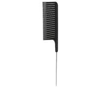 Yinhing Peigne à Cheveux avec Poignée Ergonomique, Peigne à Queue de Rat pour Teinture et Blanchiment des Cheveux avec Dents en Plastique de qualité Supérieure et Acier Inoxydable pour (BLACK)