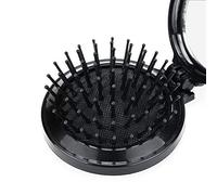 Yinhing Peigne à Cheveux de Poche avec Miroir, Brosse de Voyage Pliable et Portable pour Types de Cheveux, Taille Compacte pour le Coiffage, Idéal pour un Sac à Main ou une Utilisation en Voyage,