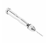 Yinhing Perceuse à Main Foret Hélicoïdal Perceuse Manuelle Mandrin de 0,3 Mm à 3,6 Mm à Main en Alliage avec 25 Forets HSS pour la Fabrication de Bijoux Artisanaux en Boi