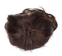 Yinhing Perruque Courte et Lisse Marron pour Hommes, avec Maille Intérieure Respirante, Postiche Souple et Design Déformable pour un Usage Quotidien et Spécial