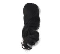 Yinhing Perruque de Poupée Bouclée, Cheveux en Soie Douce, Toucher Confortable Pour/3 Poupées Articulées, s'adapte Parfaitement à une Circonférence de 22 à 23Cm pour les Looks (BLACK)