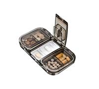 Yinhing Pilulier Portable 2 en 1, Coupe-pilule avec Conception Résistante à la Poussière et à l'humidité, Bague d'étanchéité en Silicone de qualité Alimentaire, Coussinet en Silicone (1#05)