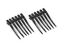 Yinhing Pinces à Cheveux de Haute qualité, 12 Pièces, épingles de Section en Acier pour Salon de Coiffure, Maintien Polyvalent et sécurisé des Cheveux (BLACK)
