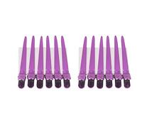 Yinhing Pinces à Cheveux de Haute qualité, 12 Pièces, épingles de Section en Acier pour Salon de Coiffure, Maintien Polyvalent et sécurisé des Cheveux (Rouge rosé)
