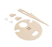Yinhing Piquet de Table Pliable, Table Ronde d'extérieur Portable pour Jardin de Plage et Pique-Nique, Construction en Bois avec Supports Sécurisés pour Verres et Bouteilles