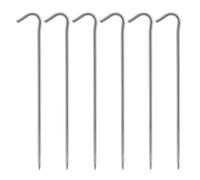 Yinhing Piquets de Tente Légers pour Camping en Plein Air, Clous de Tente Solides avec Crochets Courbés pour Un Ancrage au Sol sécurisé 6 Pièces/10 Pièces (6)