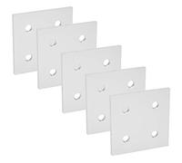 Yinhing Plaque de Connexion Verticale à 4 Trous, Plaques de Jonction en Aluminium Haute Résistance pour les Connexions, Paquet de 5 Accessoires de Quincaillerie Thermique (6060)