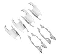 Yinhing PoignéE de Porte Extérieure, Cadre de Cuvette de Porte, Garniture de Couverture Compatible avec la B C E 2008 2014, Plastique ABS de Haute qualité, Finition Argent Brillant,