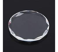 Yinhing Porte-Colle à Cils Rond en Cristal, Séparateur de Cils, Colle Adhésive, Extensions de Palette, Support en Verre pour Techniciens Professionnels de, Transparent 5.5cm