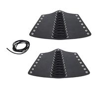Yinhing Punk Bracer 2 Ensembles de Brassards Rétractables en PU d'extérieur pour le Tir à l'arc et les Arts Martiaux Support de Poignet élégant pour les Motards Chasseurs Athlètes