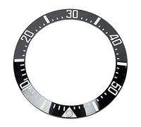 Yinhing Remplacement de l'insertion de Lunette de Montre en Céramique de 40mm pour Les Chiffres d'or de Base d'horlogers avec des Perles Lumineuses (#1)