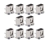 Yinhing Remplacement du Connecteur de Prise de Port de Charge en Métal 10 Pièces pour une Connexion d'alimentation et une durabilité Améliorées dans les Appareils de Jeu, Idéal pour les Réparations