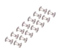 Yinhing Rivets à Vis M3.5 Rivets de Reliure Attaches en Cuir PU 50 Ensemble Tête Ronde Plate en Alliage D'Acier Inoxydable 4.5x6x9mm pour Artisanat du Cuir Vêtements de Bricolage