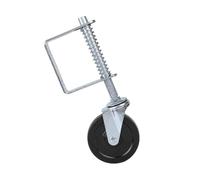 Yinhing Roue de Portail en Caoutchouc de 4 Pouces, à Ressort avec capacité de Charge de 110 Lb, Conception à Ouverture et Fermeture Faciles pour Portails en Bois et Portails de Ferme Tubulaires