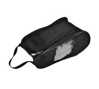 Yinhing Sac à Chaussures Portable Pochette de Rangement en Nylon Respirant avec Double Fermeture éclair pour Hommes Femmes étui à Chaussures Compact (Black)