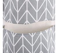 Yinhing Sac de Rangement Mural à 3 Poches en Coton et Lin pour Porte, Pochette Polyvalente pour Chambre à Coucher, Bureau à Domicile, Design Gris, Idéal pour Une Gestion de l'espace élégante et