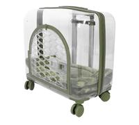 Yinhing Sac de Transport Transparent pour Animaux de Compagnie, Tige Rétractable, Valise à roulettes Portable et Respirante avec Roue Silencieuse pour Voyager et Se Promener, Peut