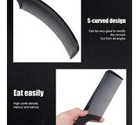 Yinhing Salon Professionnel incurvé Barbier Tondeuse Peigne Plat Dessus Coupe de Cheveux Peigne Conception Ergonomique pour Hommes Coupe de Cheveux Noir Blanc 8,86 Pouces (BLACK)