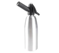 Yinhing Siphon à Soda Ico Siphon à Soda à Bouteille de en Alliage Attrayante avec Régulateur de Pression Bouteille Réutilisable pour Boissons élégantes et Infusion de Fruits (SILVER)