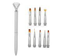 Yinhing Stylo de Peinture à Ongles en Gel Détachable Multifonctionnel avec Pinceau à Points et Finition Argentée pour la Conception des Ongles et pour un Usage Domestique et Professionnel (SILVER)