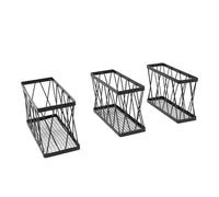 Yinhing Support de Rangement de Cuisine, Panier Organisateur Mural, étagère en Fil Métallique Robuste pour Porte D'armoire Suspendue, Gain de Place, Ensemble de 3 Pièces