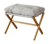 Yinhing Tabouret de Pied Pliable en X, Repose-Pieds Multifonctionnel Moderne avec Coussin Doux, pour Salon, Chambre à Coucher, Bureau, élégant et (Gray)