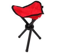 Yinhing Tabouret Trépied de Camping Pliable et Portable, Chaise Légère Verte à 3 Pieds pour la Randonnée, la Pêche et Les Aventures en Plein Air (Rouge)