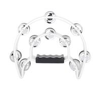 Yinhing Tambourin Jingles à Double Rangée, Instrument de Percussion à Clochette Verte de Haute qualité pour Enfants et Adultes Mélomanes (WHITE)