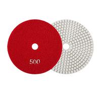 Yinhing Tampons de Polissage Humides 5 Pouces, 125mm, pour Marbre, Béton, Disques de Meulage Solides, sans Couleur, pour Pierre, Verre, Céramique, Polissage (500)