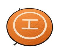 Yinhing Tapis d'atterrissage pour Drone, Rond, Pliable, Léger, Double Face, Tablier de Stationnement pour Drone, avec Conception et Construction Haute visibilité pour Une Utilisation et Un