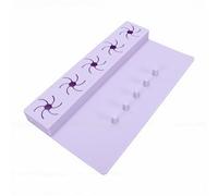 Yinhing Tapis Porte-vernis à Ongles en Silicone 2 en 1, Repose-main Anti-déversement avec Séparateurs de Doigts pour Salon de Manucure à Domicile (PURPLE)