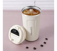 Yinhing Tasse à café Isolée Sous Vide Bouteille D'eau de Voyage étanche en Acier Inoxydable avec Affichage Intelligent de la Température pour une Utilisation en Extérieur au (Ordinaire 380ml)