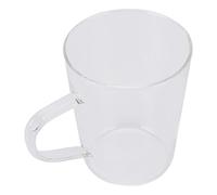 Yinhing Tasse à Lait en Verre Borosilicate de 380ml, Tasse à café Thermique, pour Cuisines, Hôtels, Cafés, Facile à Nettoyer (Transparent)