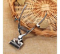 Yinhing Tondeuse à Cheveux Manuelle de qualité Professionnelle, Coupe-Cheveux Ergonomique à Poussée Manuelle, Outil de Coupe de Cheveux Non électrique à Faible Bruit pour Usage (SILVER)