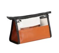 Yinhing Trousse de Maquillage Transparente Pochette Cosmétique Transparente avec Fermeture éclair Organisateur de Voyage Portable avec Poignée pour Articles de Toilette Pinceaux de (M)