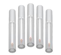 Yinhing Tube de Mascara Vide de 3 ML Couvercle en Aluminium Transparent Bouteilles de Récipient Vides avec Bouchon en Caoutchouc pour Voyager Camping 5 Pièces Ensemble Anti-Fuite Léger