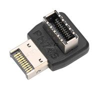 Yinhing USB3. Adaptateur Type-E pour Carte Mère d'ordinateur Coude de Direction à 90 Degrés Répartiteur de Panneau Avant USB Haute Performance USB3. / 3.2 Conception Plug and Play de l'Adaptateur