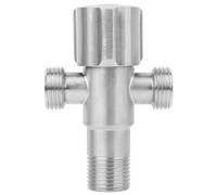 Yinhing Vanne d'angle en Acier Inoxydable G1/2 ", Entrée 304, 2 Sorties pour Tuyau de Pulvérisation de Bidet de Toilette, Robinet d'arrêt de Robinet de Cuisine