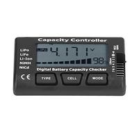 Yinhing Vérificateur Numérique de capacité de Batterie, Testeur de Tension Compact pour Batteries LiPo LiFe et NiMH, Compteur de capacité Précis avec Affichage Clair et Commandes Conviviales