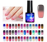 Yinhing Vernis à Ongles à Couleur Changeante de 8 Ml pour Manucure DIY Sensible à la Température pour la Conception de Nail Art Couleurs Vibrantes Durables Application Facile et Séchage Rapide (1)