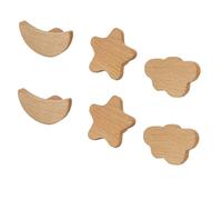 Yinitoo 6 boutons de porte pour enfants, boutons de tiroir, nuages de lune étoile pour armoire de chambre d'enfant,