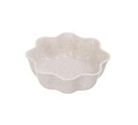 Yinj9562fg Confiture Sauce de cuisine Huile Sel Assaisonnement Bol Fleur En Forme De Bourgeon Petites Assiettes Plat Ketchup(Beige)